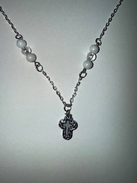 Beaded cross necklace