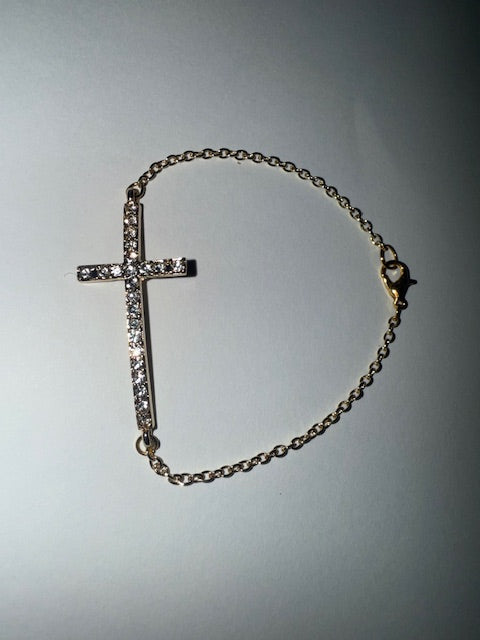 Gold Cross Bracelet