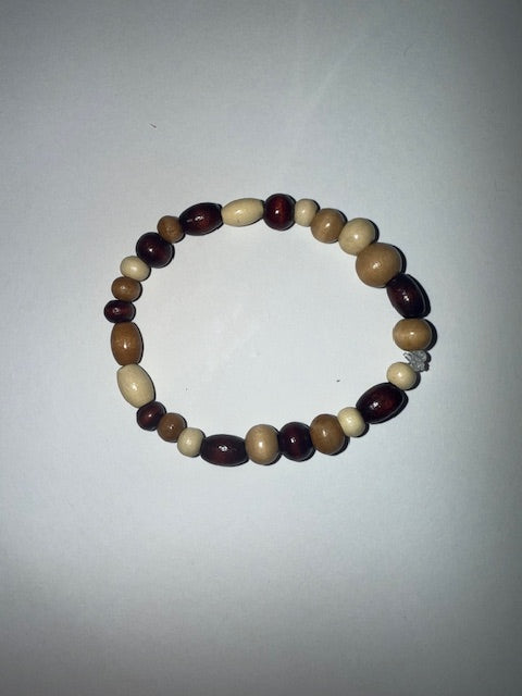 Wood Beaded Stretchy Bracelets